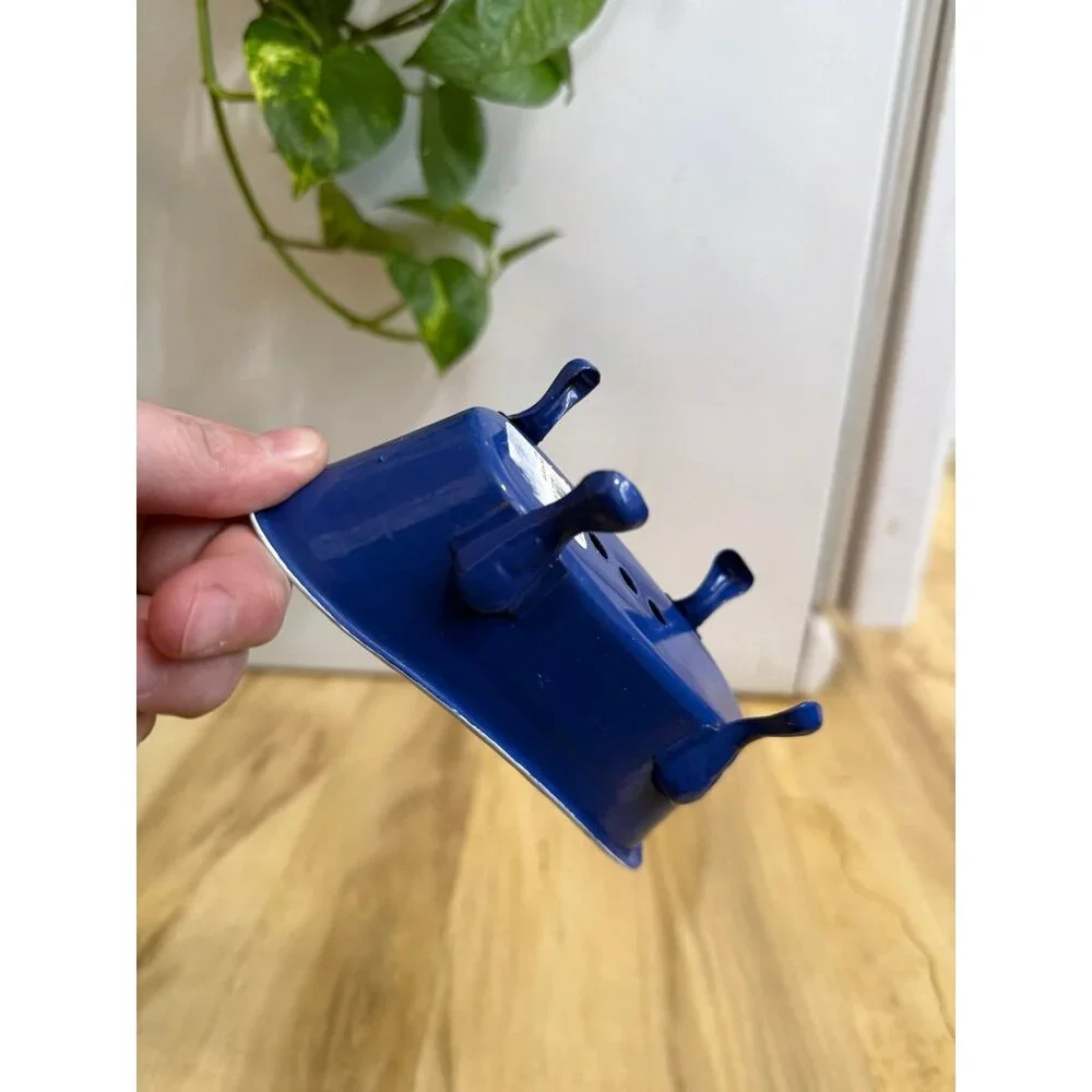 Mini Blue Bathtub Planter or Soap Dish with Drain Holes
